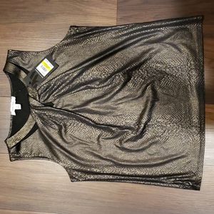Nine West metallic snakeskin top